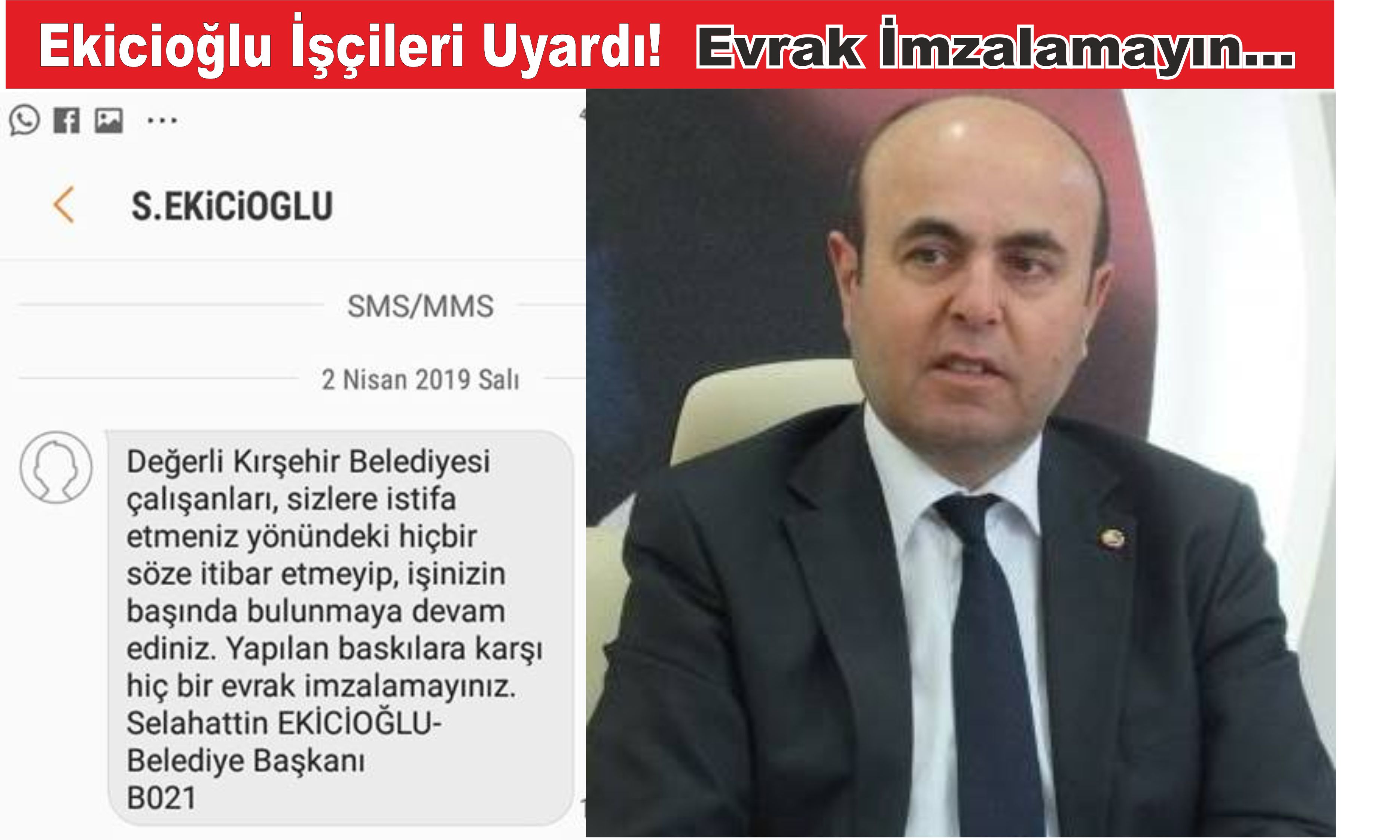 Ekicioğlu, Belediye İşçilerine Sahip Çıktı….